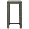 vidaXL Ensemble de bar de jardin 3 pcs et coussins Résine tressée Gris