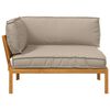 vidaXL Ensemble de Canap&eacute;s Taupe 133 x 92 x 69 cm Bois d'Acacia Massif