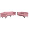 vidaXL Ensemble de canap&eacute;s 3 pcs rose velours