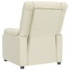 vidaXL Fauteuil de massage Cr&egrave;me Similicuir