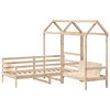 vidaXL Ensemble de lit de jour et de banc avec toit sans matelas