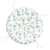 vidaXL Coussin rond &agrave; motif de feuilles &Oslash; 100 x11 cm tissu oxford