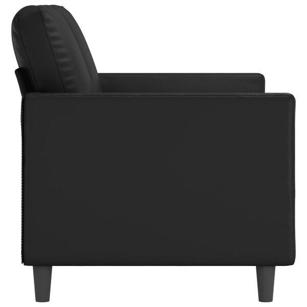 vidaXL Canap&eacute; &agrave; 2 places Noir 120 cm Similicuir