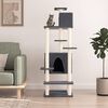 vidaXL Arbre &agrave; chat avec griffoirs en sisal Gris fonc&eacute; 154 cm