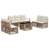 vidaXL Ensemble de canap&eacute; de jardin 8 pc Beige et blanc cr&egrave;me