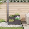 vidaXL Cache-pot de jardin Noir 80 x 80 x 60 cm Acier