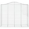 vidaXL Paniers à gabions arqués 15 pcs 200x50x160/180 cm Fer galvanisé