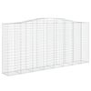 vidaXL Paniers &agrave; gabions arqu&eacute;s 5 pcs 400x50x180/200 cm Fer galvanis&eacute;