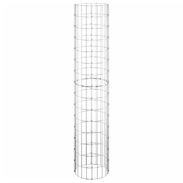vidaXL Lit surélevé à gabion circulaire 3pcs Acier galvanisé Ø30x150cm
