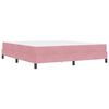 vidaXL Lit &agrave; ressorts avec matelas Rose 180 x 220 cm tissu