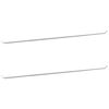 vidaXL Tringles &agrave; rideau 2 pcs blanc et argent&eacute; 90-130 cm aluminium