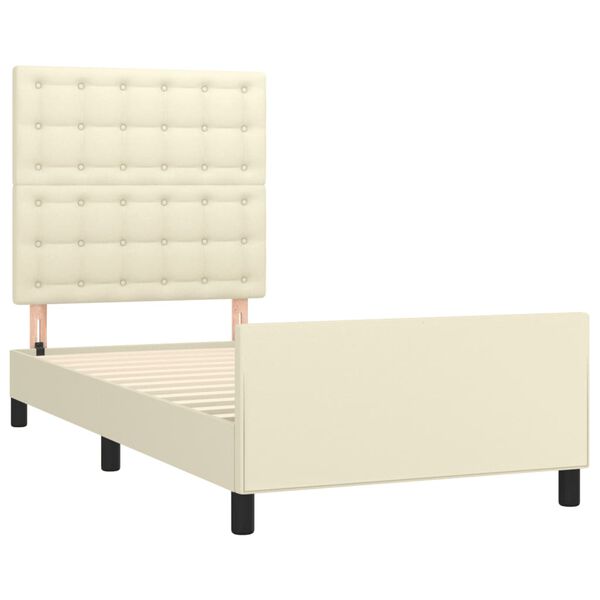 vidaXL Cadre de lit sans matelas cr&egrave;me 80x200 cm similicuir