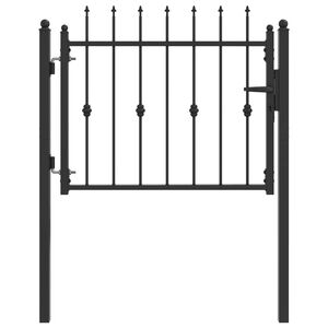 vidaXL Porte de Cl&ocirc;ture HORST 100 x 75 cm m&eacute;tal Noir Verrouillable