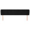 vidaXL T&ecirc;te de lit avec oreilles Noir 183x23x78/88 cm Velours