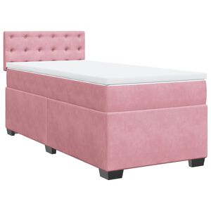 vidaXL Sommier &agrave; lattes de lit et matelas Rose 80x200 cm Velours