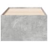 vidaXL Lit de jour avec tiroirs sans matelas gris b&eacute;ton 100x200 cm