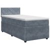 vidaXL Lit boxspring avec matelas Gris fonc&eacute; 90 x 200 cm Velours