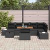vidaXL Ensemble de canapé de jardin 8 pcs Noir polyrotin