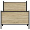 vidaXL Cadre de lit en m&eacute;tal sans matelas ch&ecirc;ne sonoma 90x190 cm