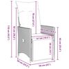 vidaXL Ensemble de salle &agrave; manger pour jardin 7 pcs Noir polyrotin