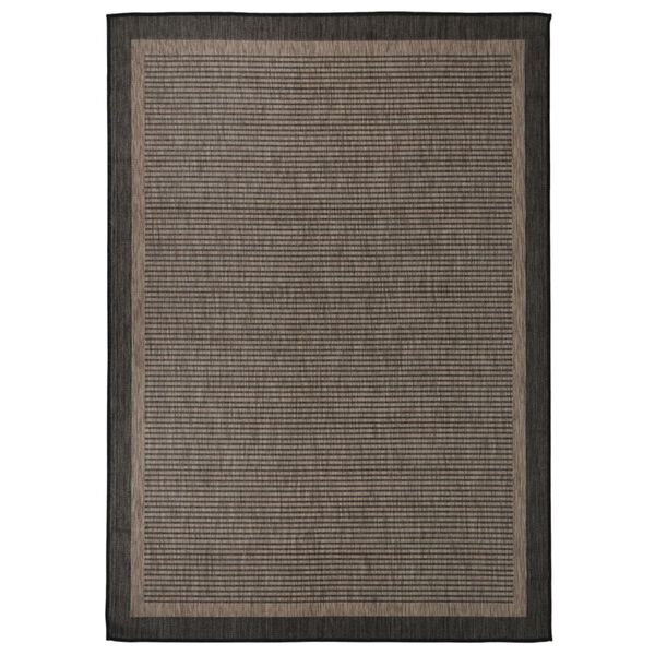 vidaXL Tapis &agrave; tissage plat d'ext&eacute;rieur 140x200 cm Marron fonc&eacute;