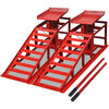 vidaXL Rampe de levage pour voitures 2 pcs Acier rouge