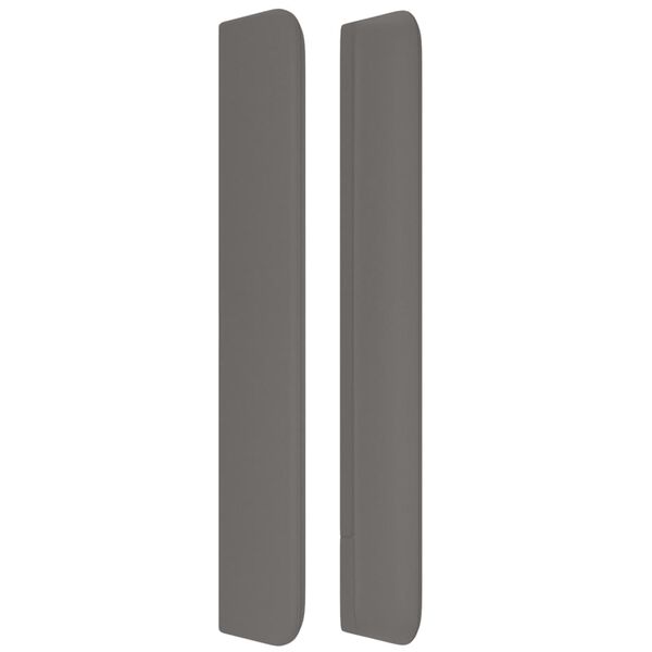 vidaXL Tête de lit avec oreilles Gris 93x16x118/128 cm Similicuir