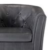 vidaXL Chaise cabriolet avec repose-pied Gris Similicuir