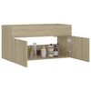 vidaXL Armoire d'&eacute;vier Ch&ecirc;ne sonoma 90x38,5x46 cm Bois d&rsquo;ing&eacute;nierie