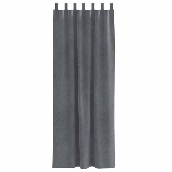 vidaXL Rideaux occultants 2 pcs Gris clair 140 x 260 cm Velours