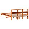 vidaXL Lit biblioth&egrave;que sans matelas cire marron 120x200 cm pin massif