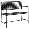 vidaXL Banc de jardin 2 -Seater 103,5 x 51,5 x 90 cm Acier Noir