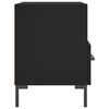 vidaXL Tables de chevet 2 pcs noir 40x35x47,5 cm bois d&rsquo;ing&eacute;nierie