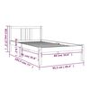 vidaXL Cadre de lit sans matelas bois massif 90x190 cm