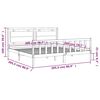 vidaXL Cadre de lit sans matelas blanc 200x200 cm bois massif de pin