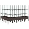 vidaXL Jardini&egrave;re avec treillis marron 200x160x142,5 cm PP