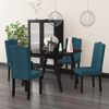 vidaXL Chaises &agrave; manger lot de 4 bleu velours