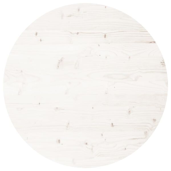 vidaXL Dessus de table rond blanc &Oslash;70x3 cm bois de pin massif