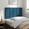 vidaXL Coussin de t&ecirc;te de lit Hanko bleu 90 cm velours