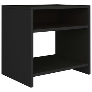 vidaXL Table de chevet Noir 40x30x40 cm Bois d'ing&eacute;nierie