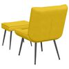 vidaXL Chaise de relaxation avec tabouret jaune velours