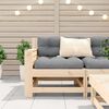 vidaXL Canap&eacute; de jardin accoudoir avec coussin bois massif de pin