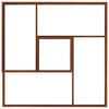 vidaXL Cache-pot de jardin Marron 100 x 100 x 50 cm Acier patin&eacute;