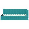 vidaXL Cadre de lit d'angle Turquoise 90 cm x 190 cm Velours