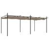 vidaXL Pergola avec toit r&eacute;tractable taupe 589x292x230 cm