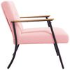 vidaXL fauteuil Rose Tissu ressemblant &agrave; de la laine boucl&eacute;e