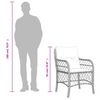 vidaXL Ensemble &agrave; manger de jardin coussins 5pcs Noir R&eacute;sine tress&eacute;e
