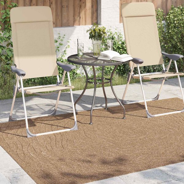 vidaXL Tapis de surface Moir&eacute; HUARTE Naturel 230 x 160 cm Polyester