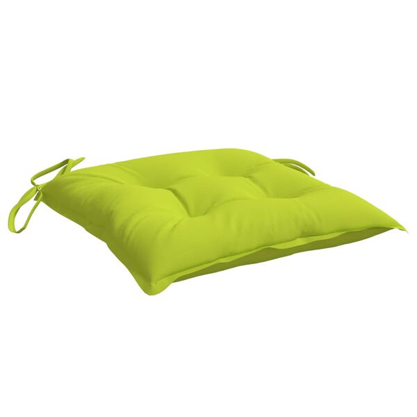 vidaXL Coussins de chaise lot de 6 vert brillant 40x40x7 cm