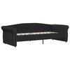 vidaXL Lit avec &eacute;clairage USB Noir Tissu 90x200 cm